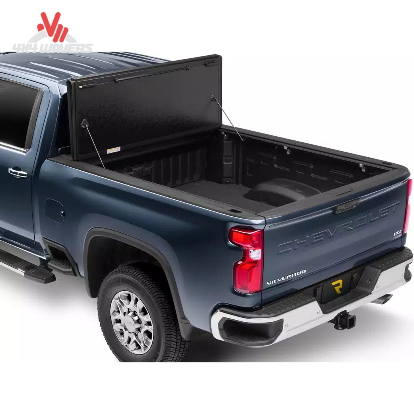 Textured black FRP composite hard folding truck bed cover for 2004-2014 Ford F150 5.5 bed FX21002