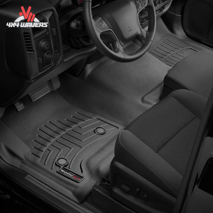 Driver side WeatherTech floor liner installed in Bronco vinyl floor interior