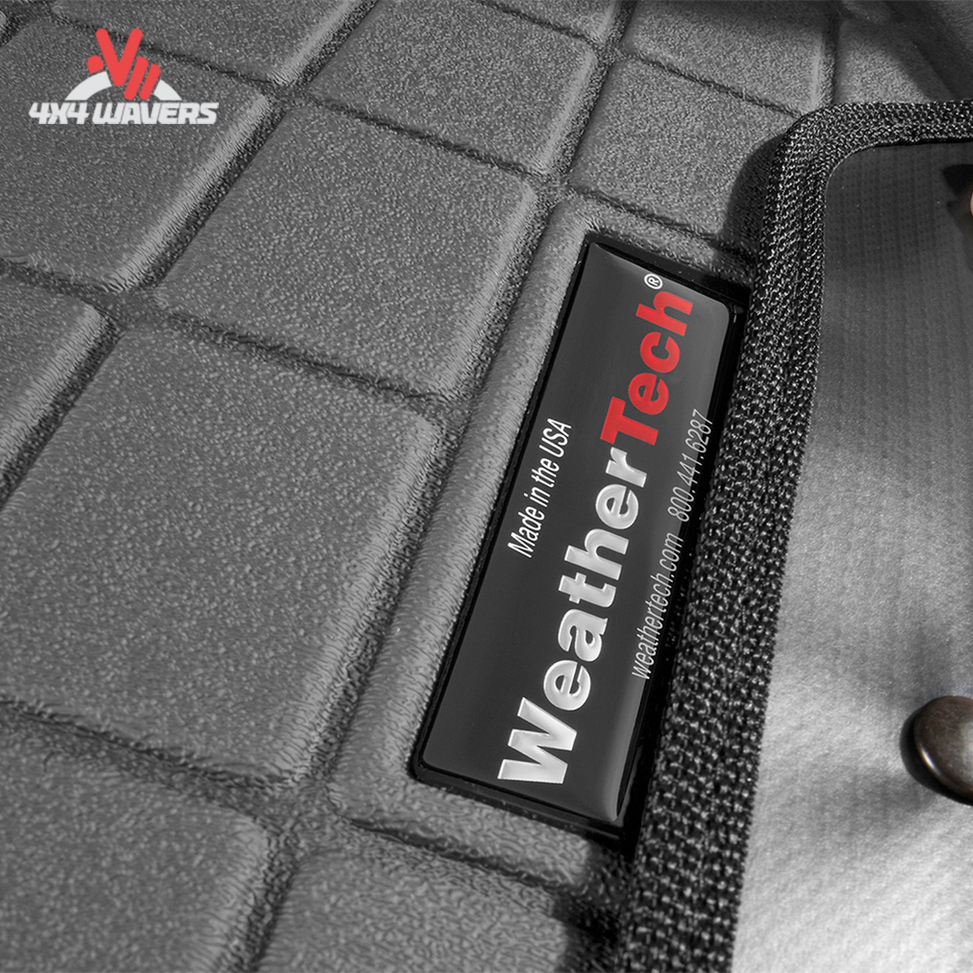 Close-up view showing anti-slip texture and spill-containment walls integrated into the WeatherTech cargo liner