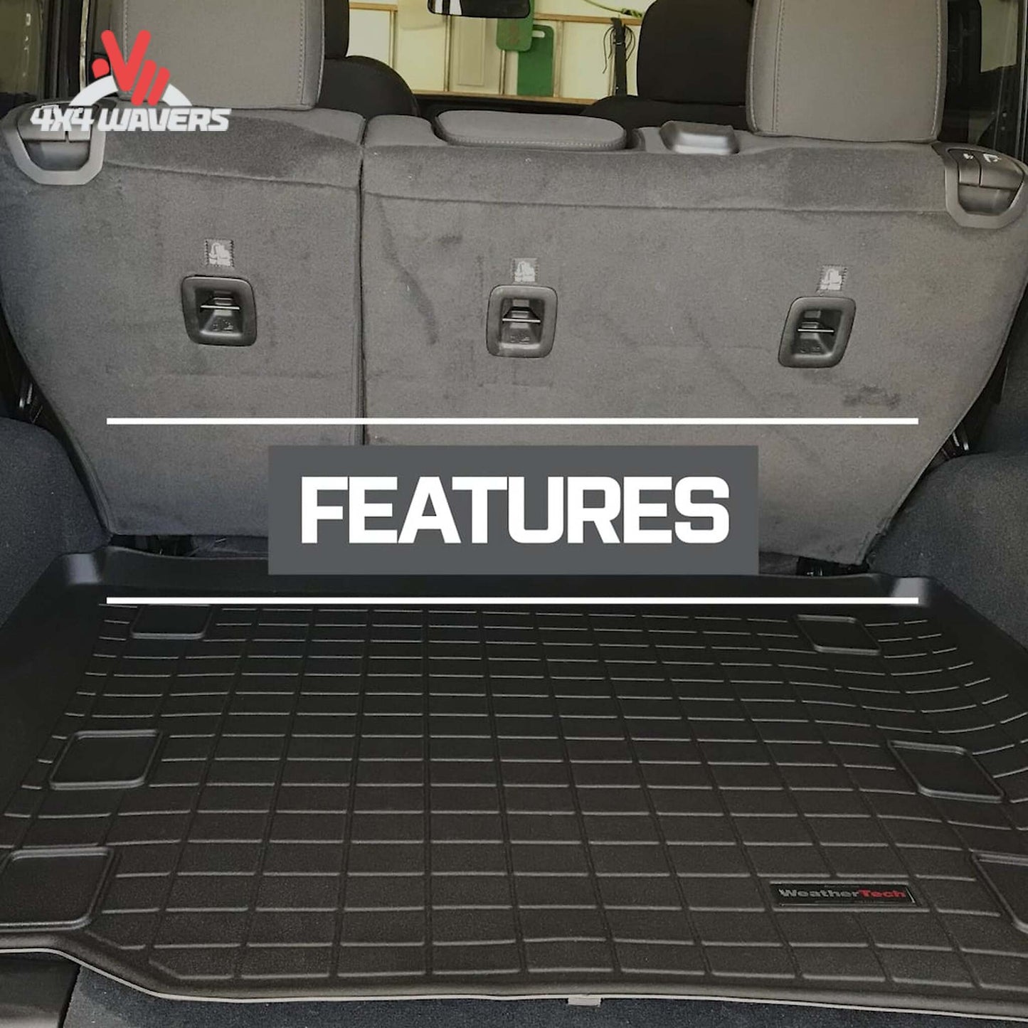 Raised spill containment edge on WeatherTech cargo liner