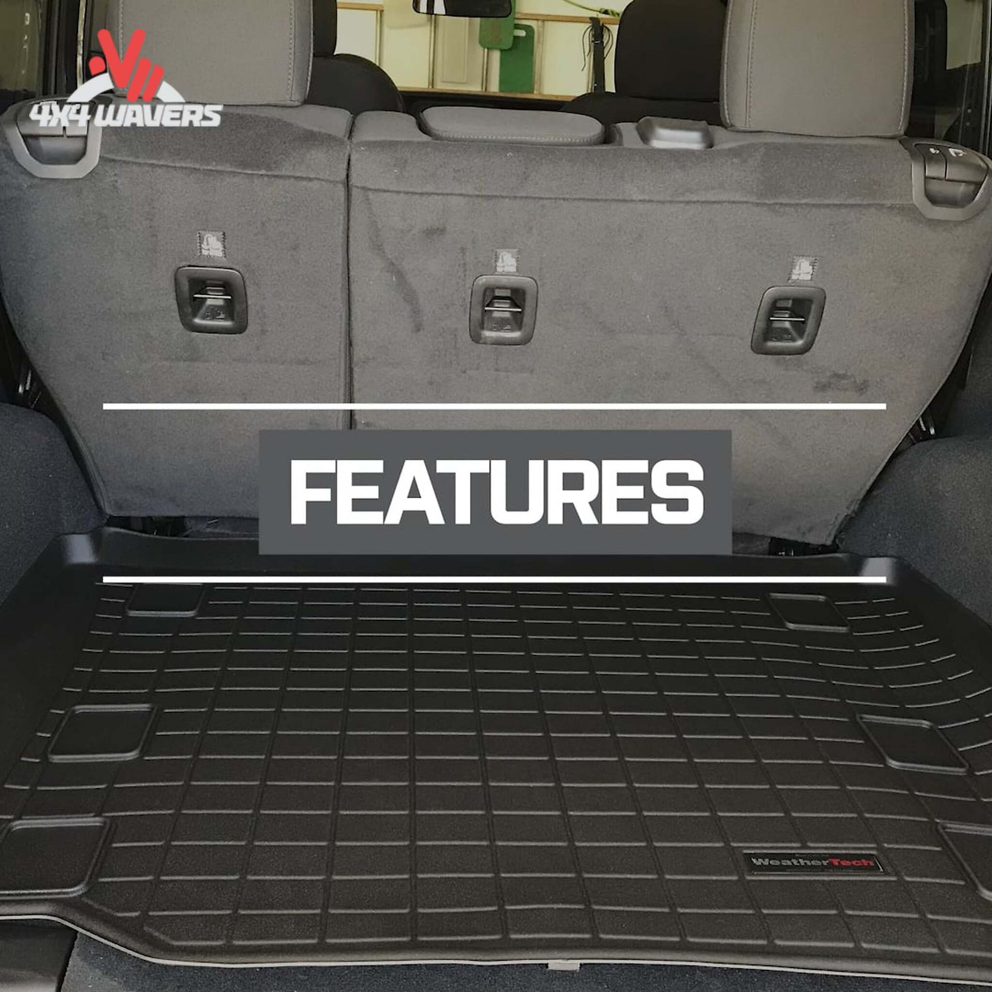 Raised spill containment edge on WeatherTech cargo liner