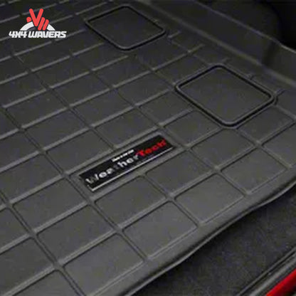 Close-up of WeatherTech cargo liner perimeter wall designed to contain mud water and cargo spills