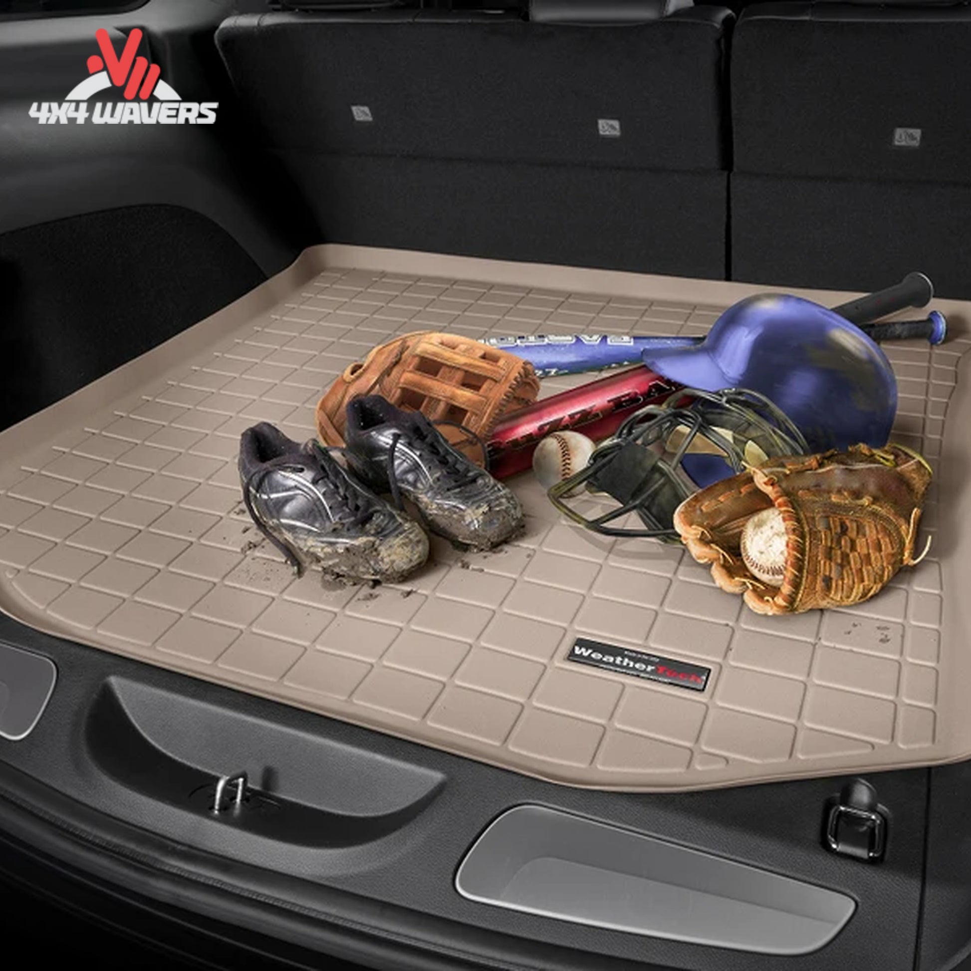 Detailed texture pattern helping secure cargo and reduce shifting during travel