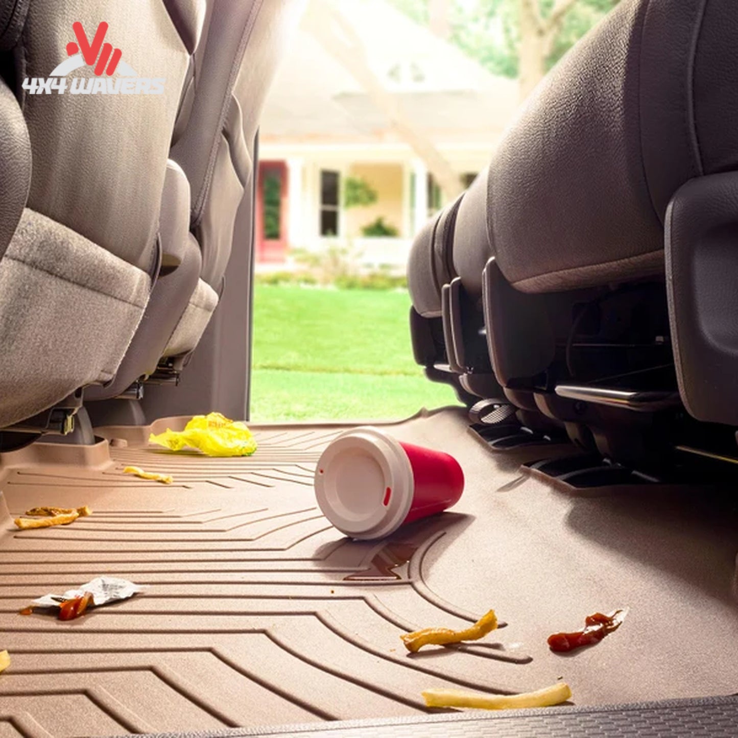 Close-up of WeatherTech HP channels designed to trap snow, mud, road salt, and liquids