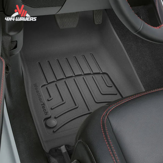 Driver side WeatherTech FloorLiner HP Jeep Wrangler JL installation