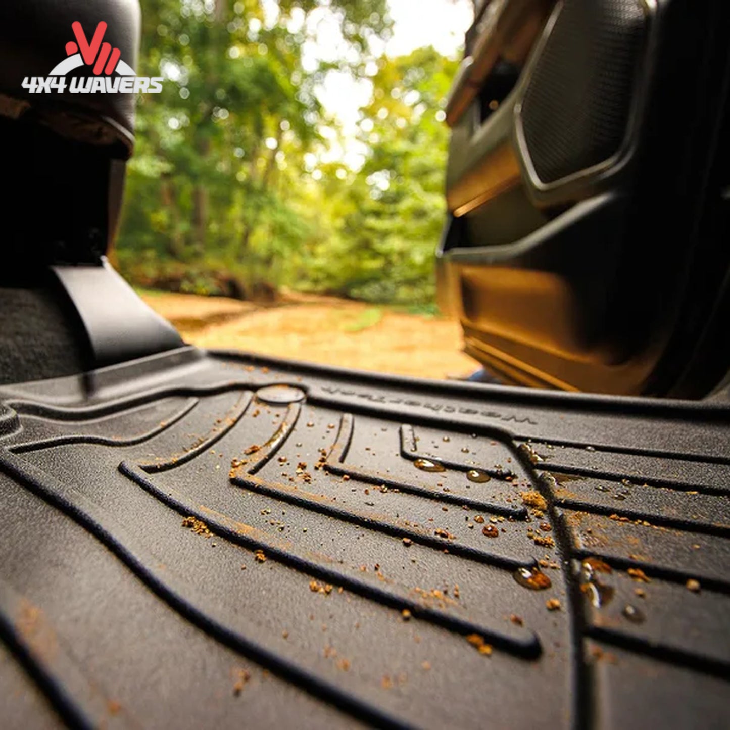 Close-up view of WeatherTech FloorLiner HP channels engineered to trap moisture and debris