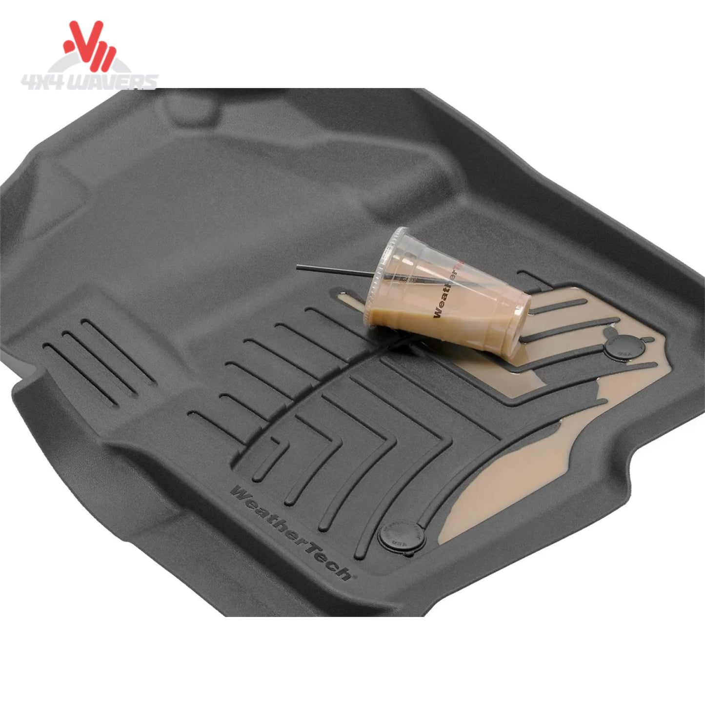 High lip side wall coverage and mud containment ribbing for Ford F150 446971IM