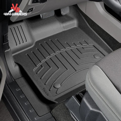 Driver side footwell view showing custom laser measured fit in 2015-2026 F150 446971IM