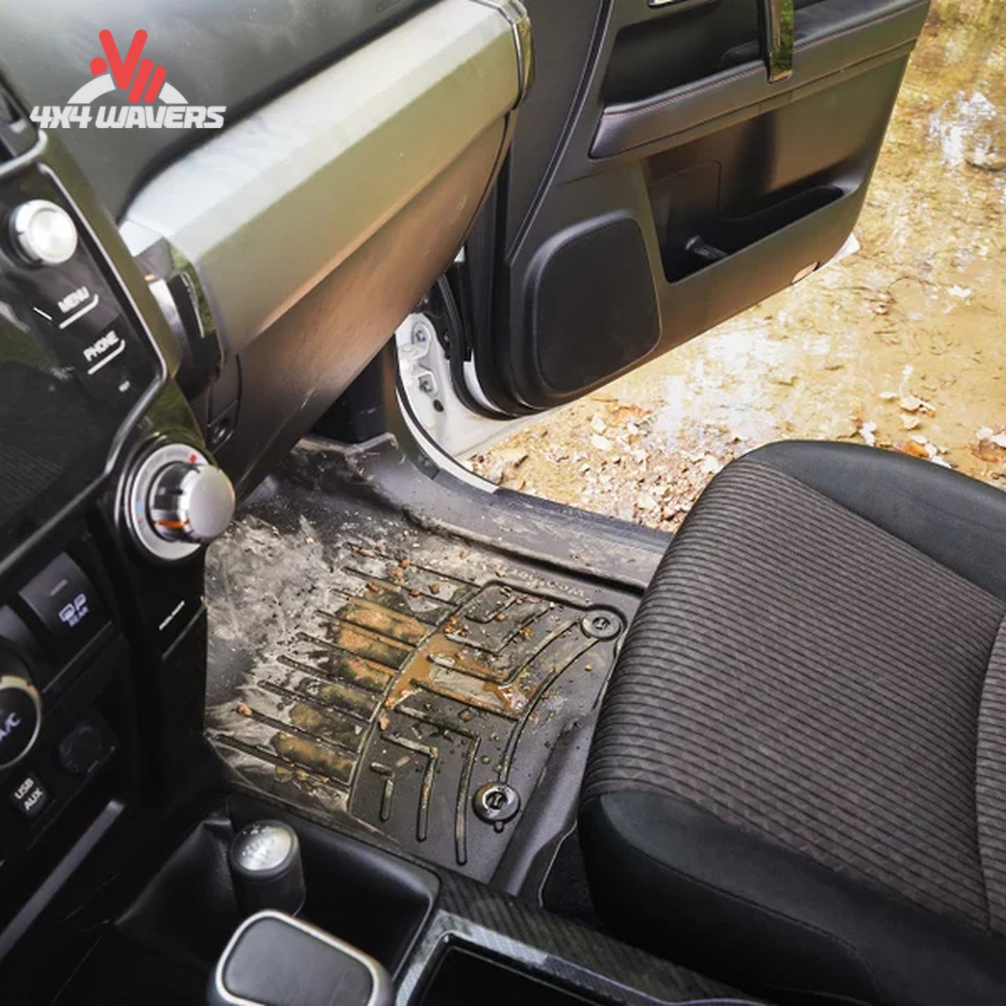 WeatherTech FloorLiner HP fluid channel design for Jeep Wrangler 4xe