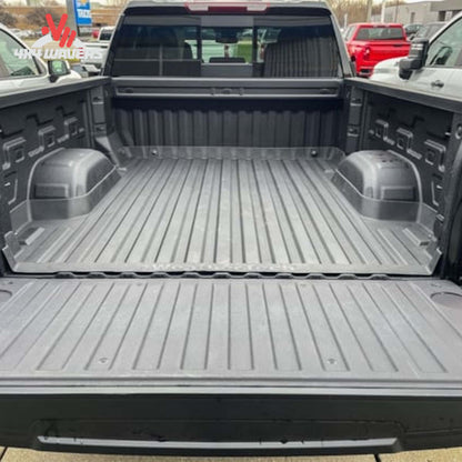 Custom laser measured wall cutouts for bed-mounted generator panel WeatherTech 36926IM