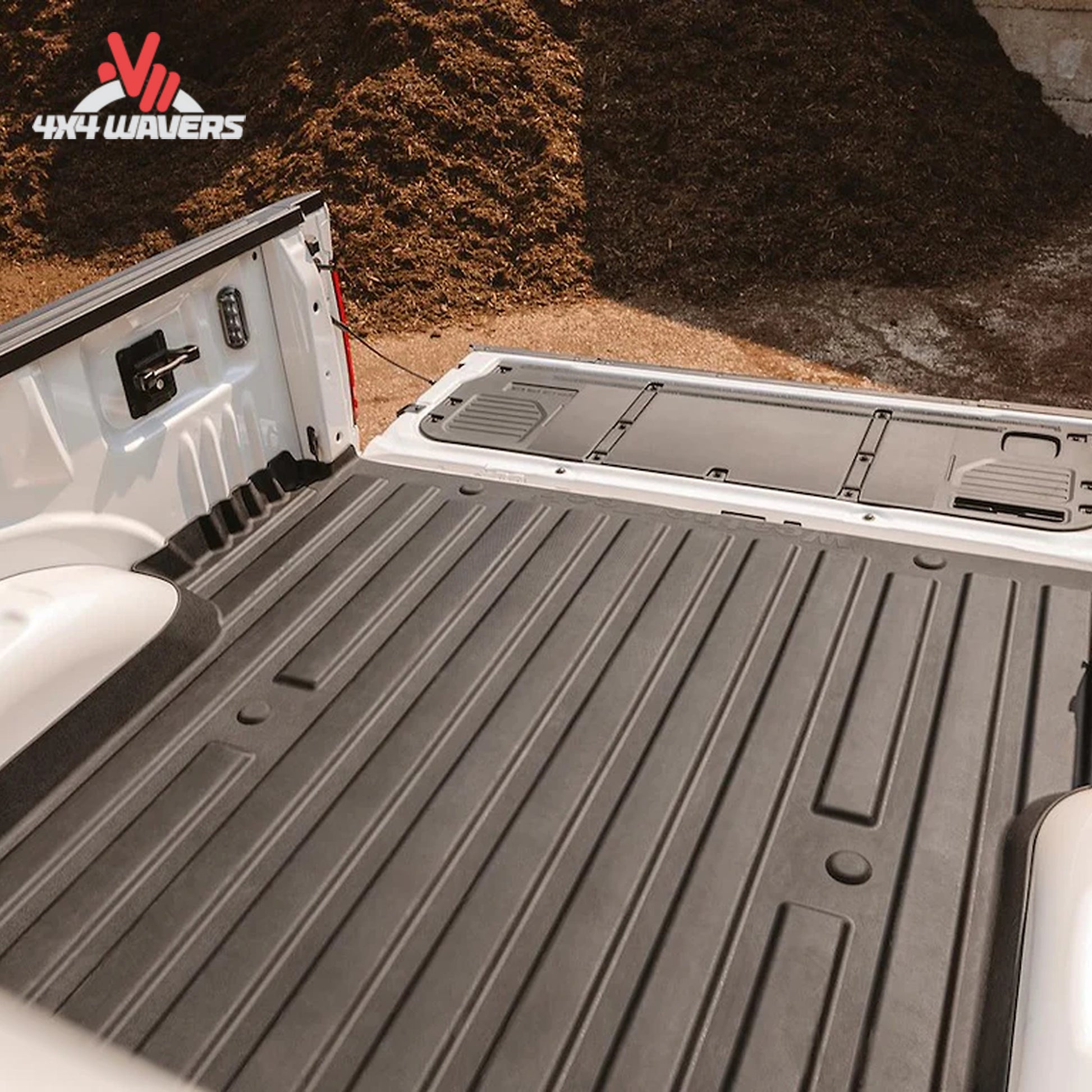 Jeep Gladiator cargo bed equipped with WeatherTech ImpactLiner for cargo protection and durability