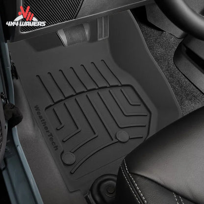 Installed rear WeatherTech floor liner in Jeep Wrangler 4xe