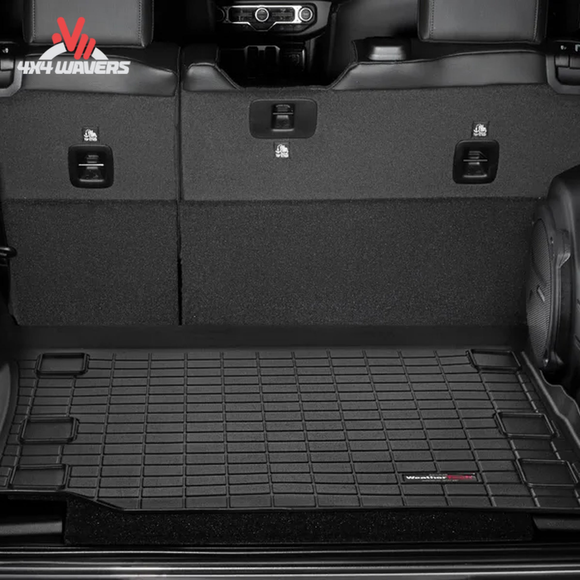 Primer plano del material elastómero termoplástico WeatherTech, diseñado para ofrecer durabilidad y protección de carga en todas las estaciones.