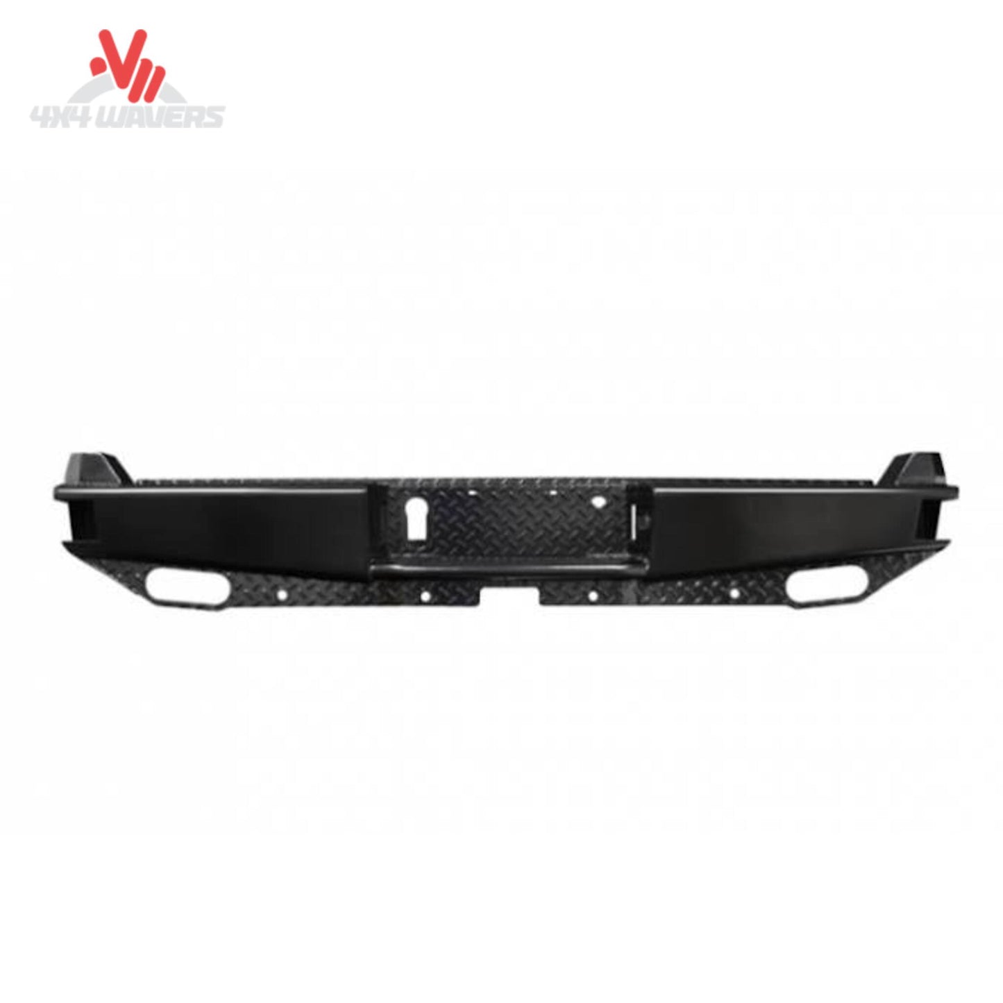 Close up of corner step pad and e-coated steel surface on Westin HDX bumper 58-240905