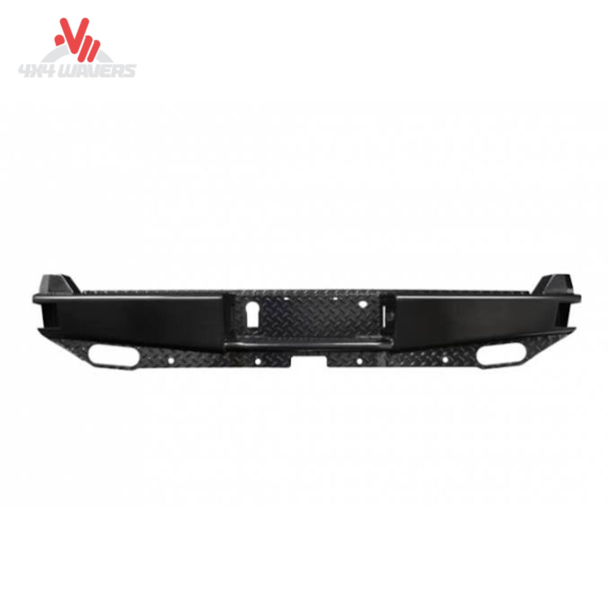 Close up of corner step pad and e-coated steel surface on Westin HDX bumper 58-240905