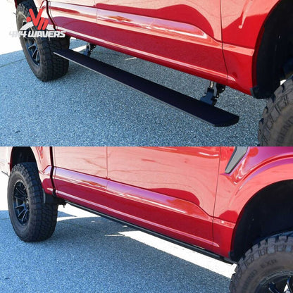Close up of weatherproof motor linkage and anti slip extruded aluminum step board 29-23935