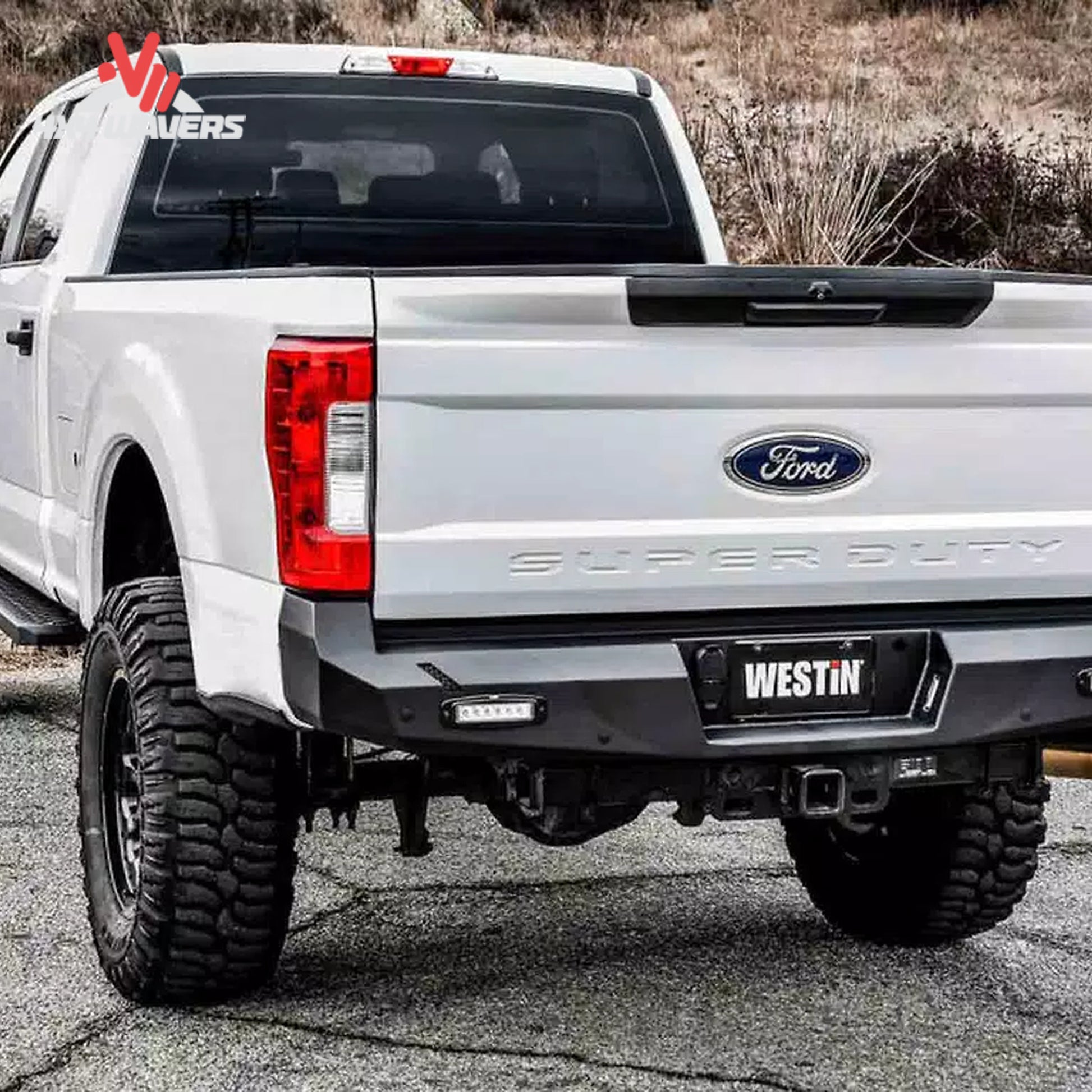 Installed Westin Pro Series heavy duty steel rear bumper on 2015-2023 Ford F150 58-421015