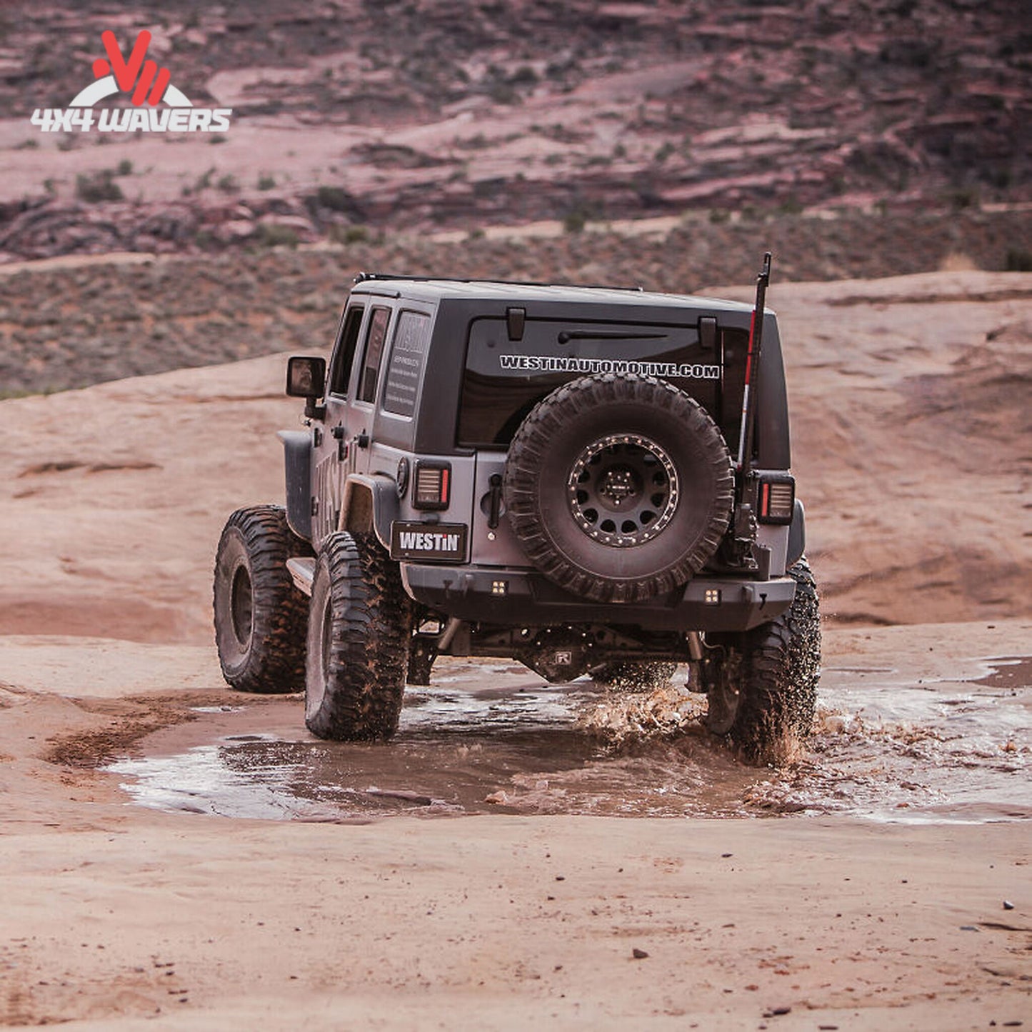 Installed Westin WJ2 rear bumper Jeep Wrangler JK