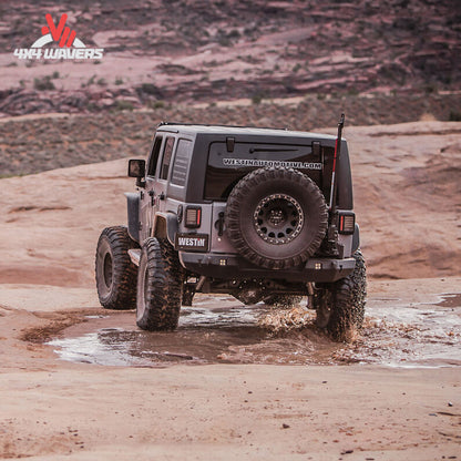Installed Westin WJ2 rear bumper Jeep Wrangler JK