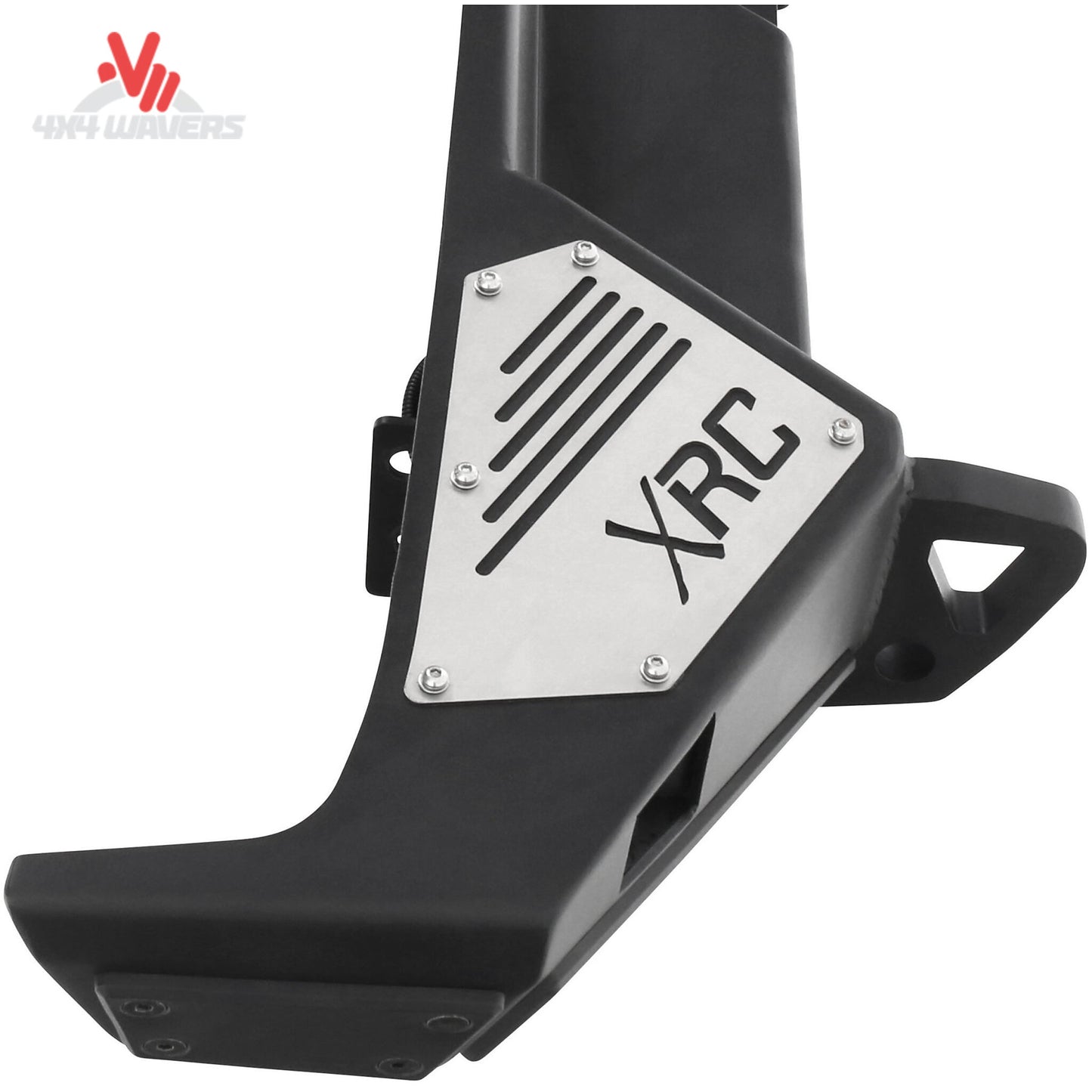 Integrated Class III hitch and backup light system on Smittybilt rear bumper
