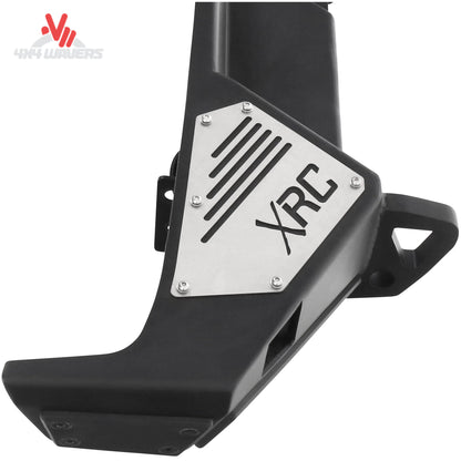 Integrated Class III hitch and backup light system on Smittybilt rear bumper