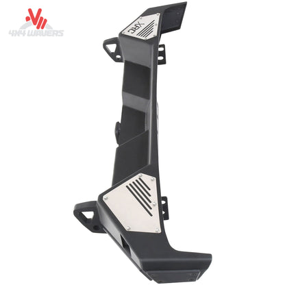 Integrated Class III hitch and backup light system on Smittybilt rear bumper