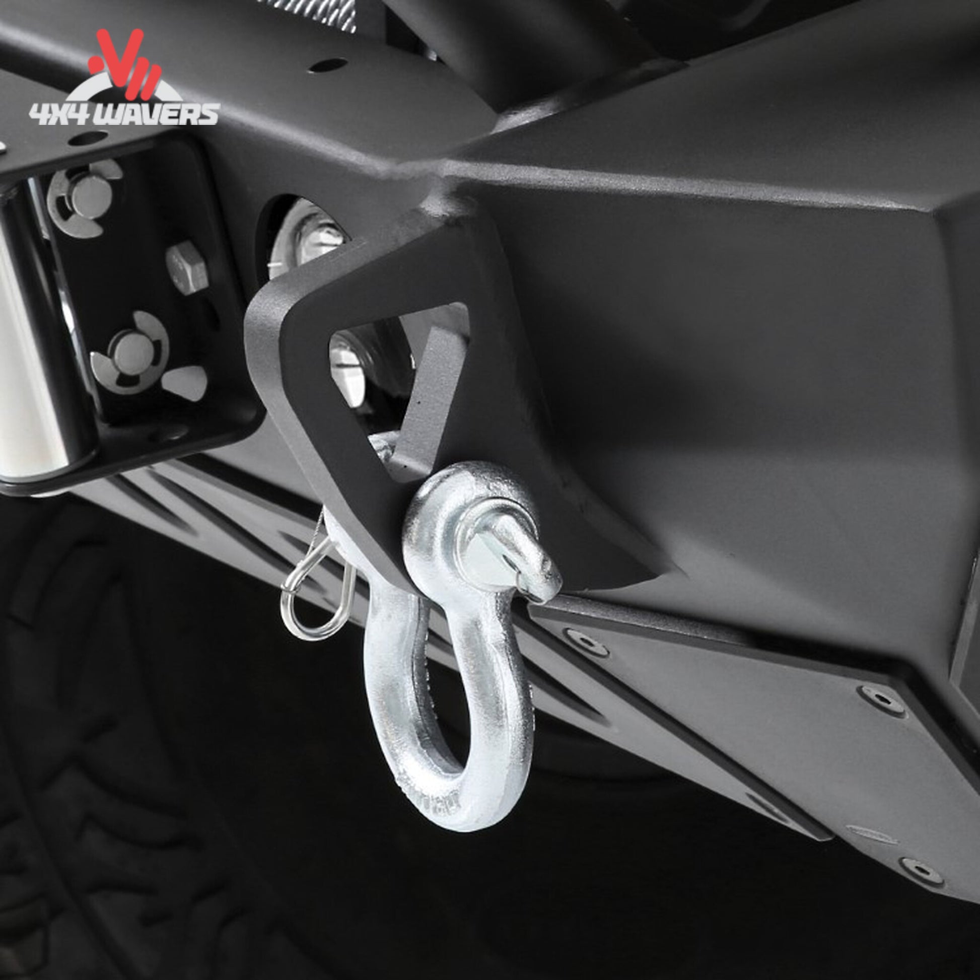 Close-up view of the reinforced winch-ready platform built into the XRC Gen2 bumper