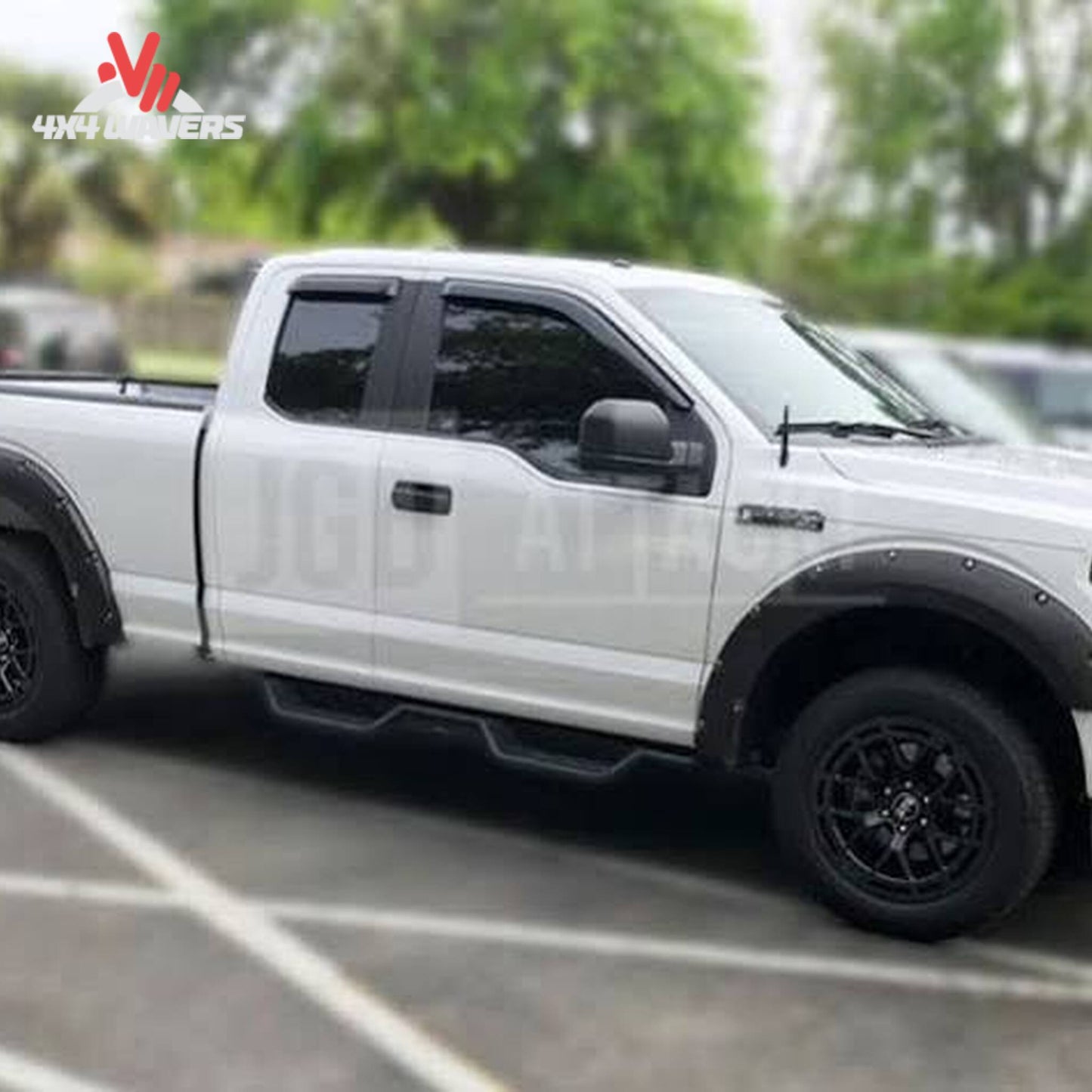 Xtreme Pocket Style Fender Flares set of 4 installed on a 2018-2020 Ford F-150 truck, enhancing vehicle protection and style.