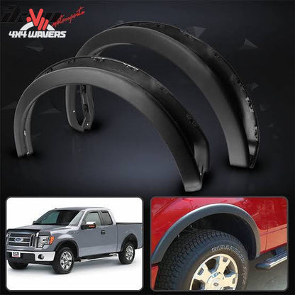 Xtreme OE Style Fender Flares installed on a 2009-2014 Ford F-150, set of four, enhancing truck's rugged appearance and protection