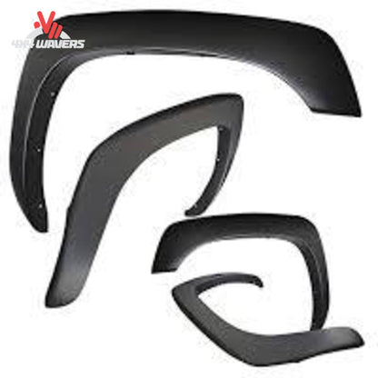 Set of four Xtreme OE Style Fender Flares for 2009-2014 Ford F-150, durable plastic fender flares with black finish.