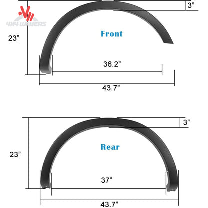 Set of four Xtreme OE Style Fender Flares for 2009-2014 Ford F-150, durable plastic wheel arches for truck protection.