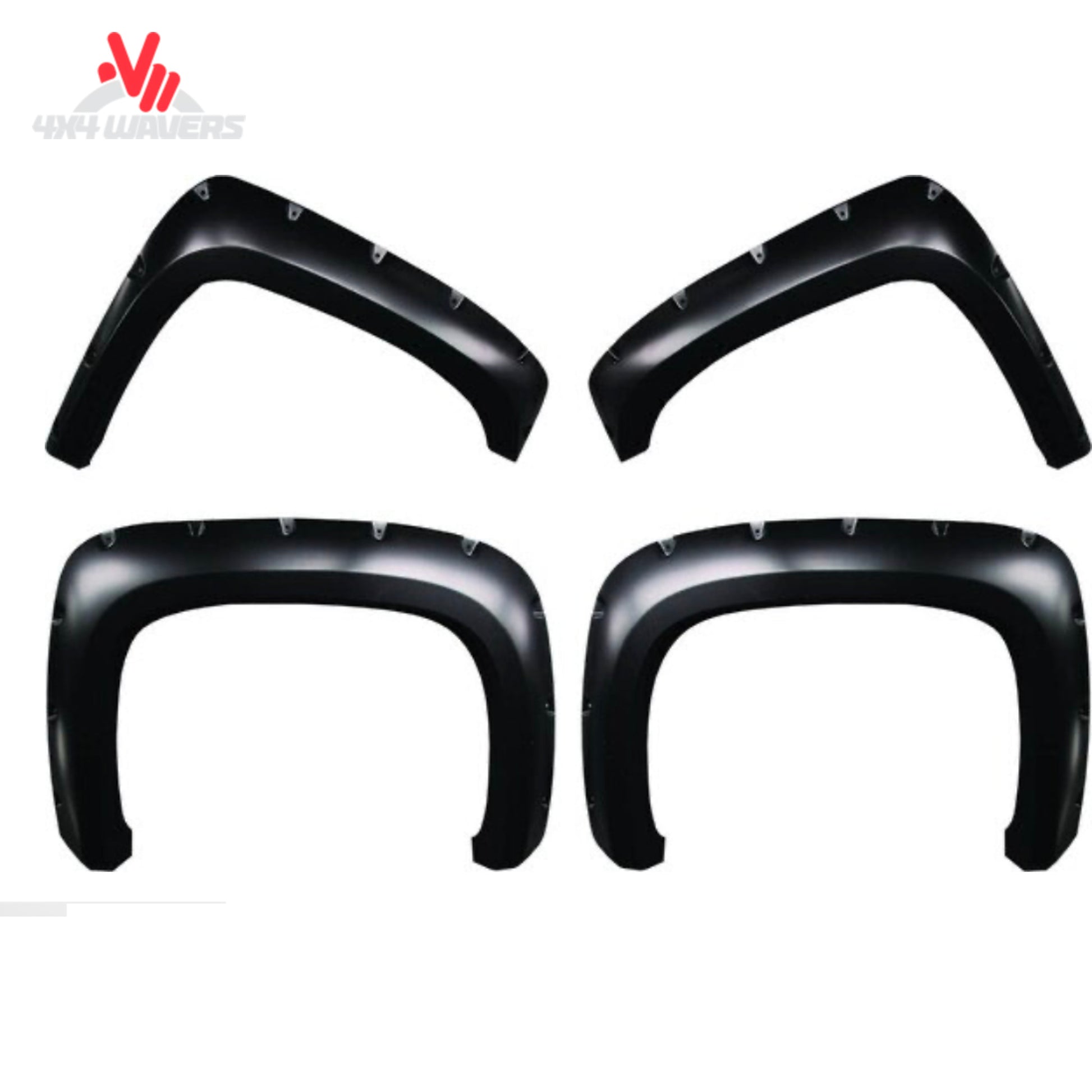 Four piece black ABS pocket rivet fender flare kit for 2009-2014 Ford F150 KF00102