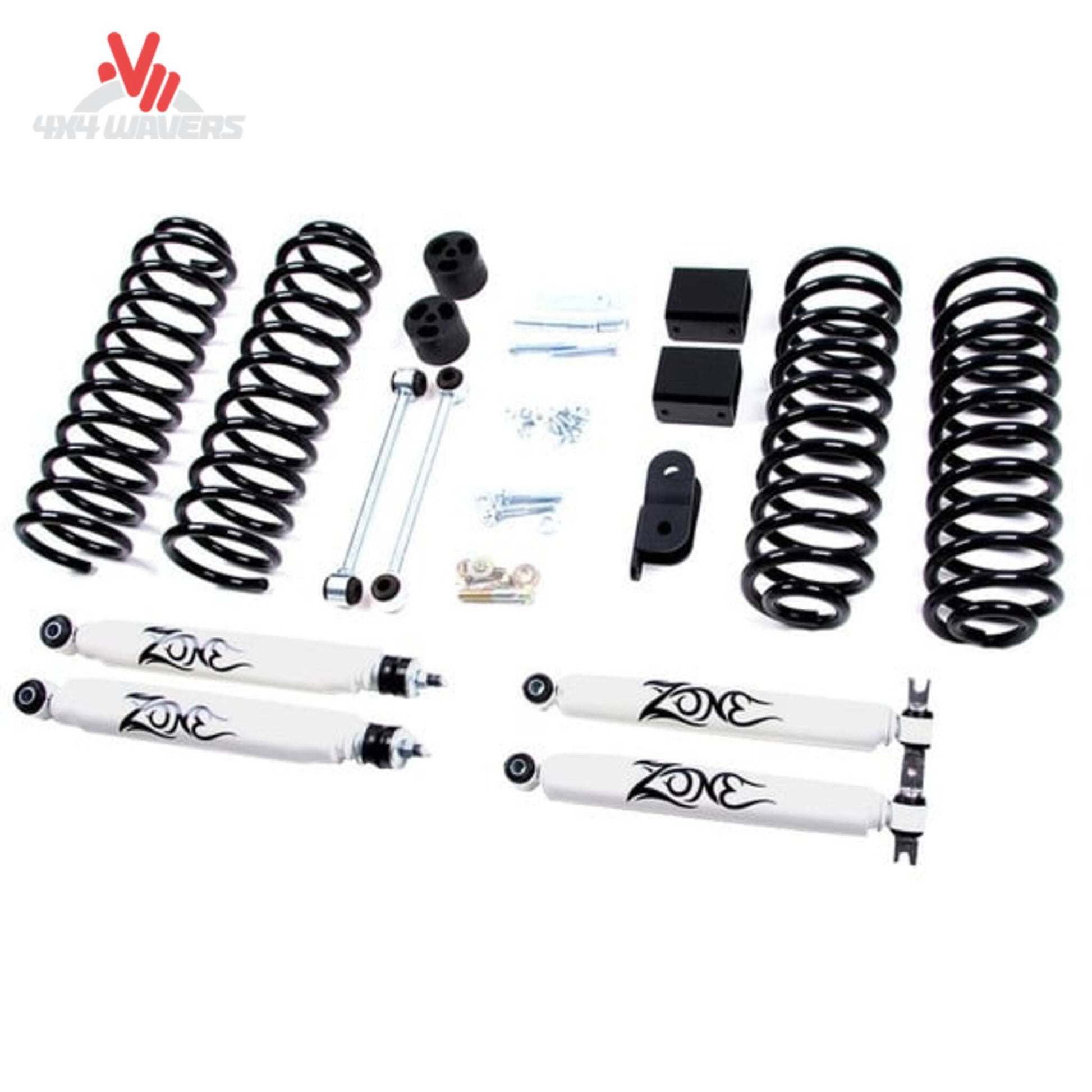 Zone Offroad J13N coil springs Nitro shocks sway bar links and track bar bracket