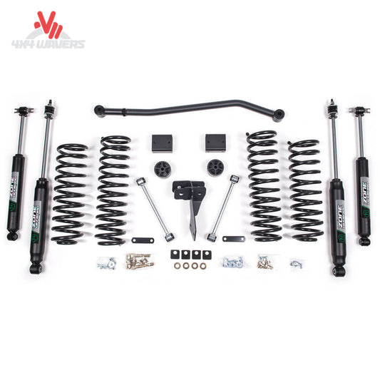 Zone Offroad J14N lift kit components including springs shocks and track bar