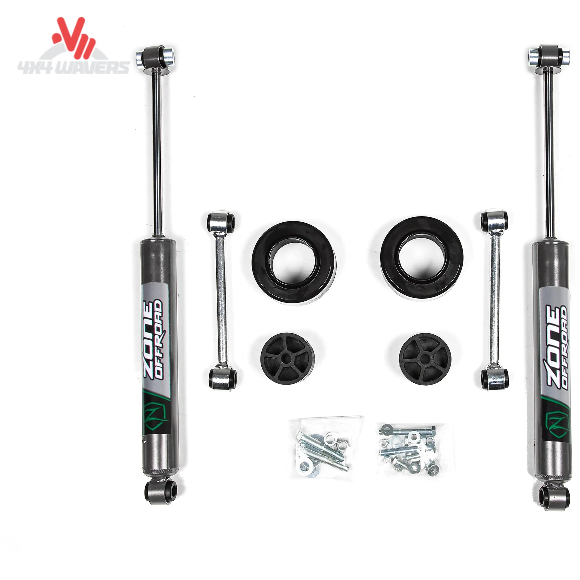 Zone Offroad polyurethane coil spacers sway bar links and bump stop extensions