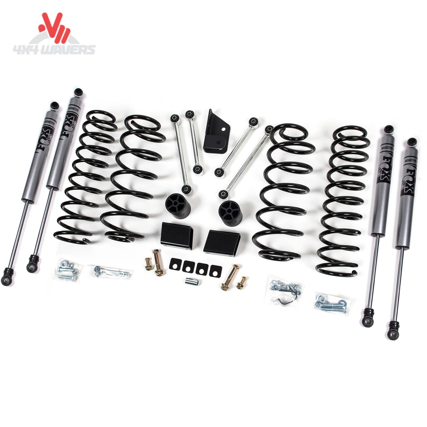 Zone Offroad J33N coil springs Nitro shocks sway bar links and track bar bracket
