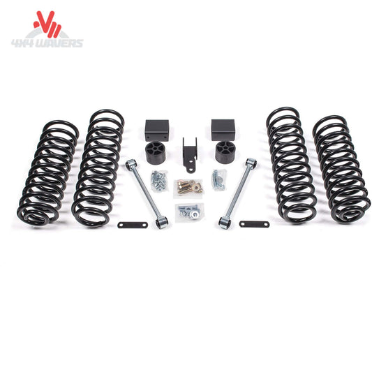 Zone Offroad J35N lift kit components including coil springs shocks sway bar links and track bar bracket