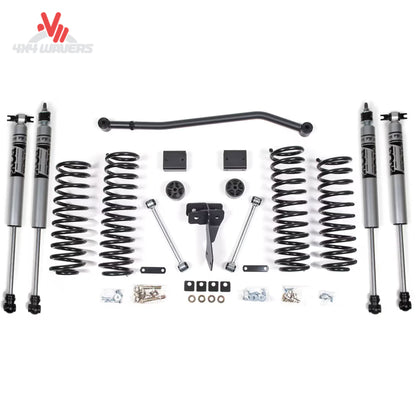 Complete Zone Offroad J14F suspension system featuring FOX 2.0 Adventure Series shocks for 2007-2011 Jeep Wrangler JK 2-door