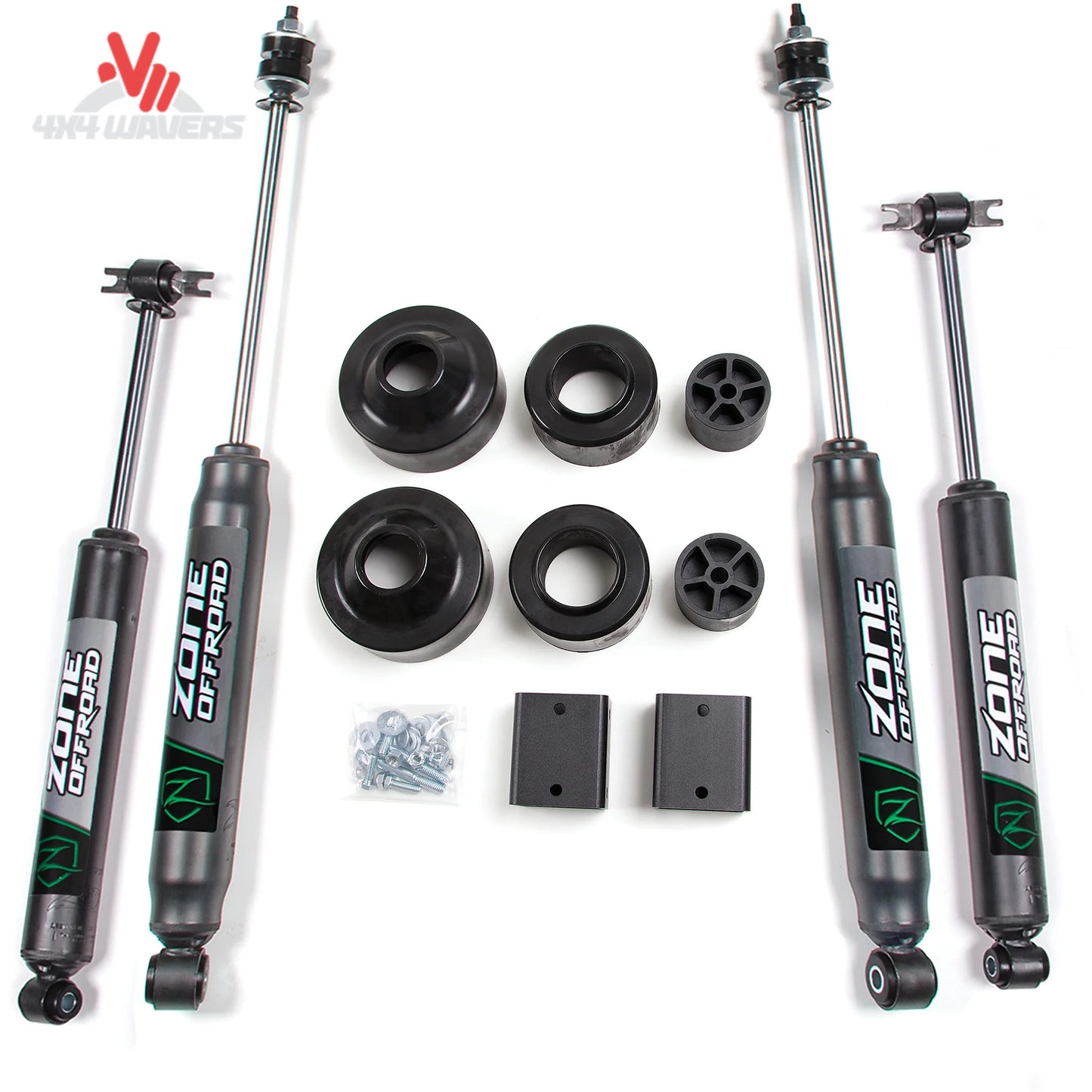 Zone Offroad J40N 2 inch suspension lift kit with Nitro shocks for Jeep Wrangler JK