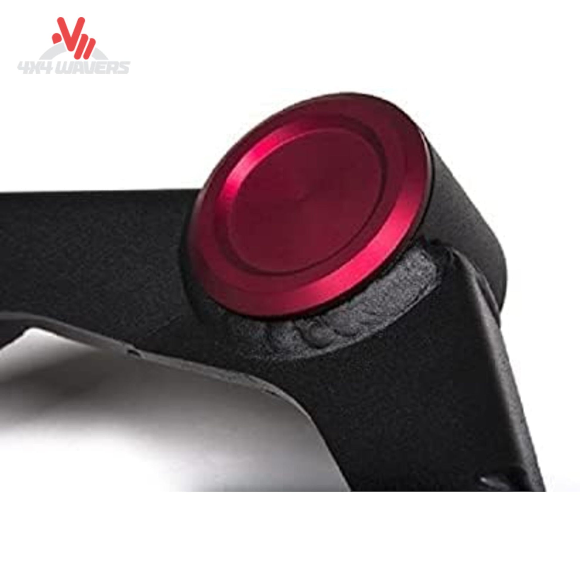 Close up of press in ball joint with protective rubber boot on Zone control arm F2300
