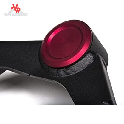 Close up of press in ball joint with protective rubber boot on Zone control arm F2300